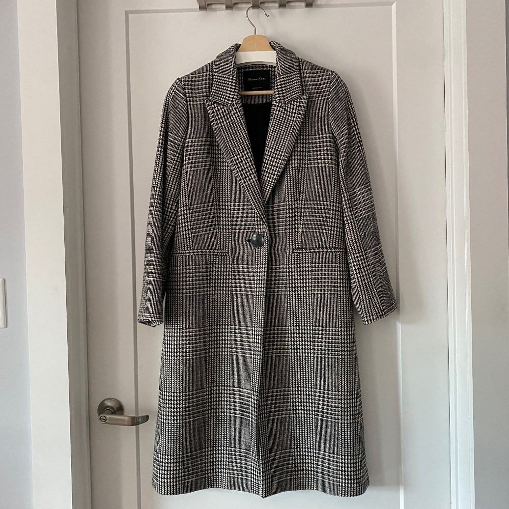 Massimo Dutti Check Coat